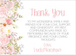 Girls Floral First Communion Thank You Cards