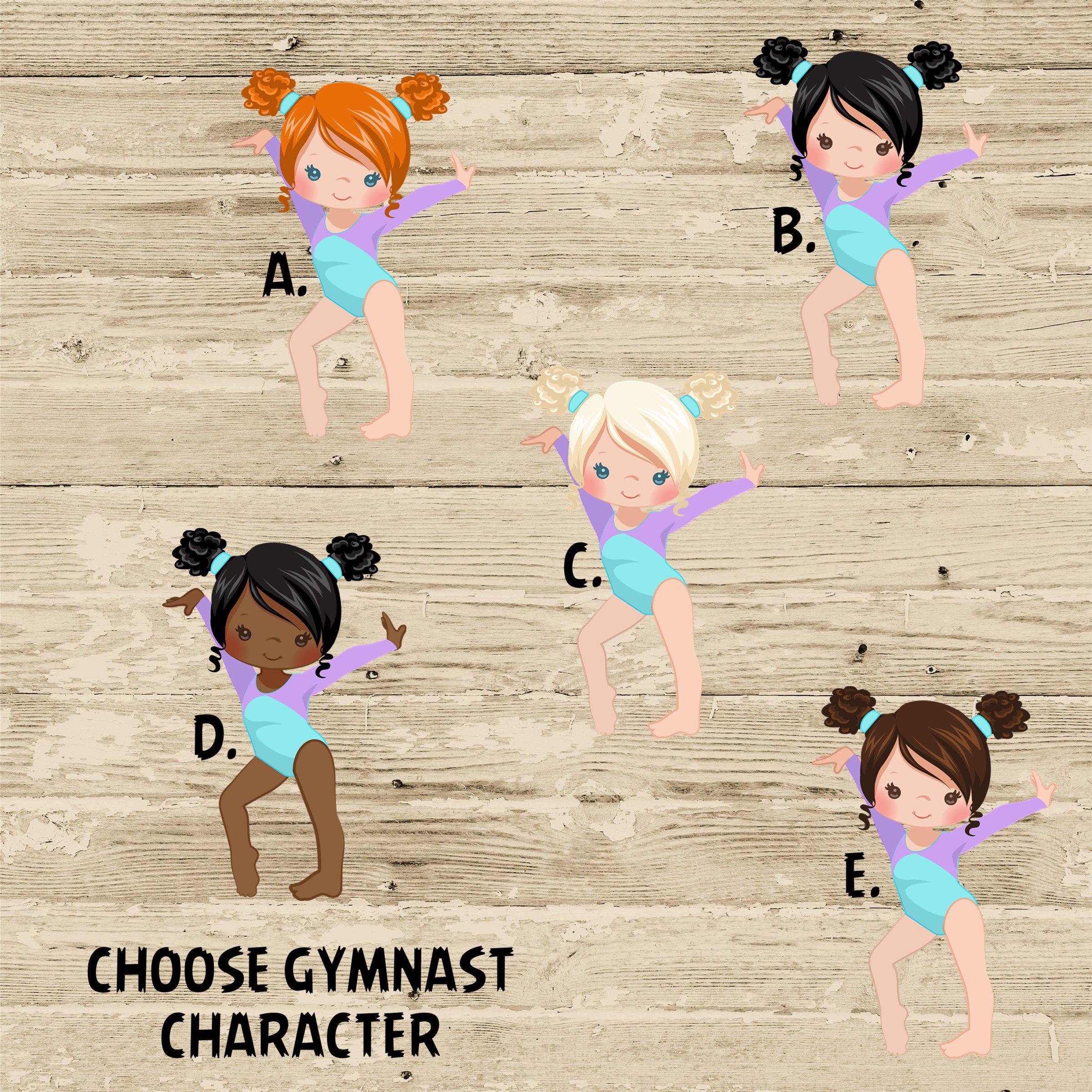 Girls Gymnastics Back To School Supply Name Labels