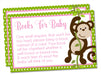 Girls Jungle Monkey Book Request Cards