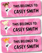 Girls Karate Back To School Supply Name Labels