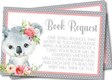 Girls Koala Book Request Cards