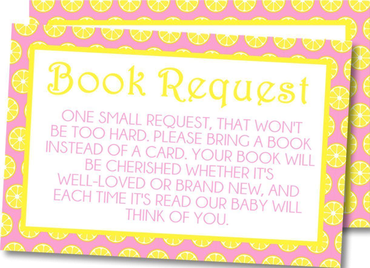 Girls Lemon Book Request Cards