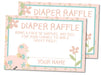 Girls Llama Diaper Raffle Tickets