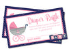 Girls Nautical Diaper Raffle Tickets