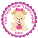 Girls Puppy Birthday Party Stickers