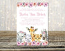 Girls Safari Animals Baby Shower Invitations