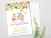 Girls Safari Animals Drive By Baby Shower Invitations