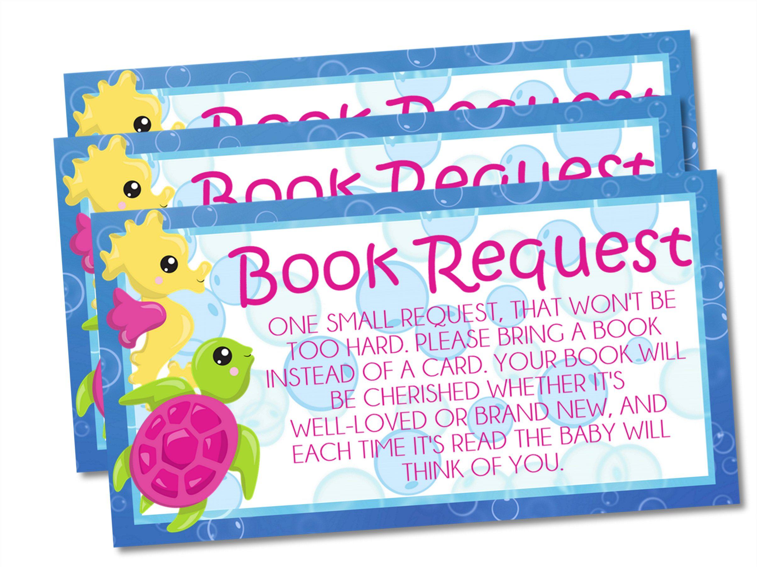 Girls Under The Sea Book Request Cards