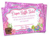 Girls Under The Sea Diaper Raffle Tickets