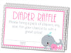 Girls Whale Diaper Raffle Tickets