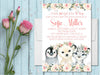 Girls Winter Arctic Animals Baby Shower Invitations