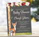 Girls Woodland Animals Baby Shower Invitations