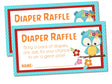 Girls Woodlands Owl Diaper Raffle Tickets