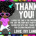 Girls hip hop birthday thank you cards