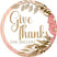 Give thanks floral fall Thanksgiving sticker