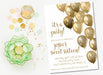 Gold Balloon Sweet 16 Party Invitations