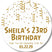 Gold confetti birthday sticker design