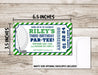 Golf Birthday Party Ticket Invitations