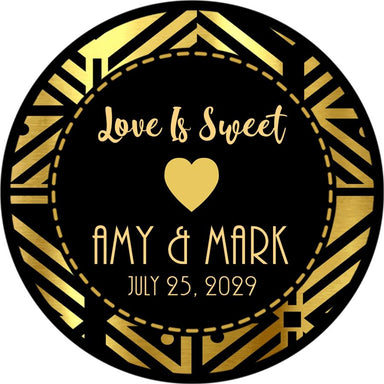Great Gatsby Wedding Stickers Or Favor Tags