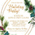 Green Pine & Gold Christmas Or Holiday Party Invitations