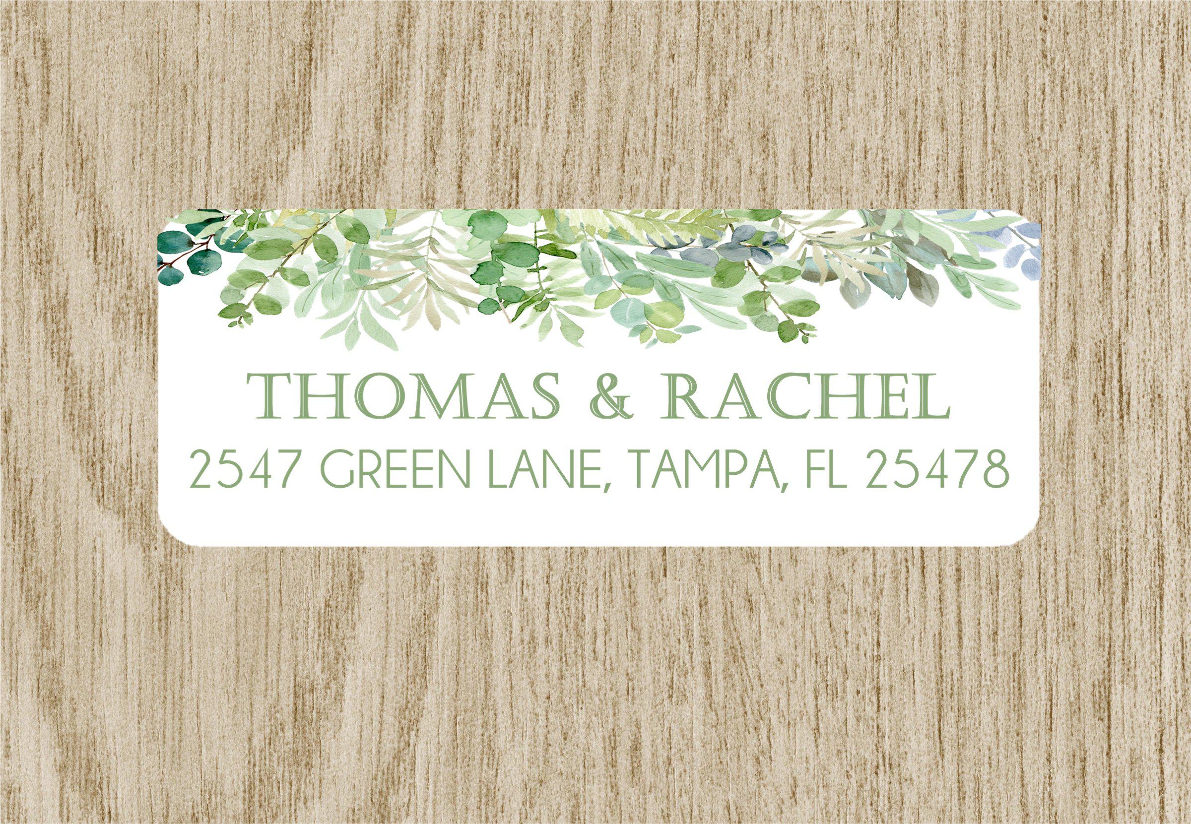 Greenery Eucalyptus Address Labels