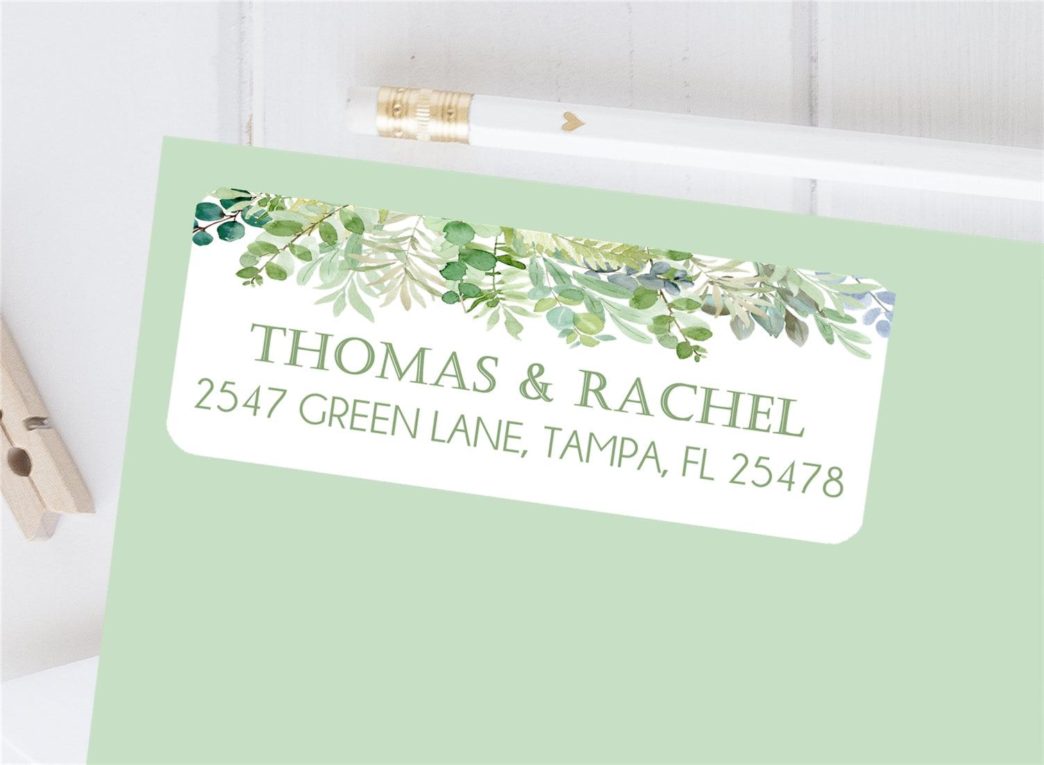 Greenery Eucalyptus Address Labels