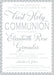 Grey And White First Communion Invitations