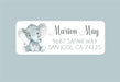 Grey Elephant Address Labels