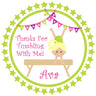 Gymnastics Birthday Party Stickers Or Favor Tags