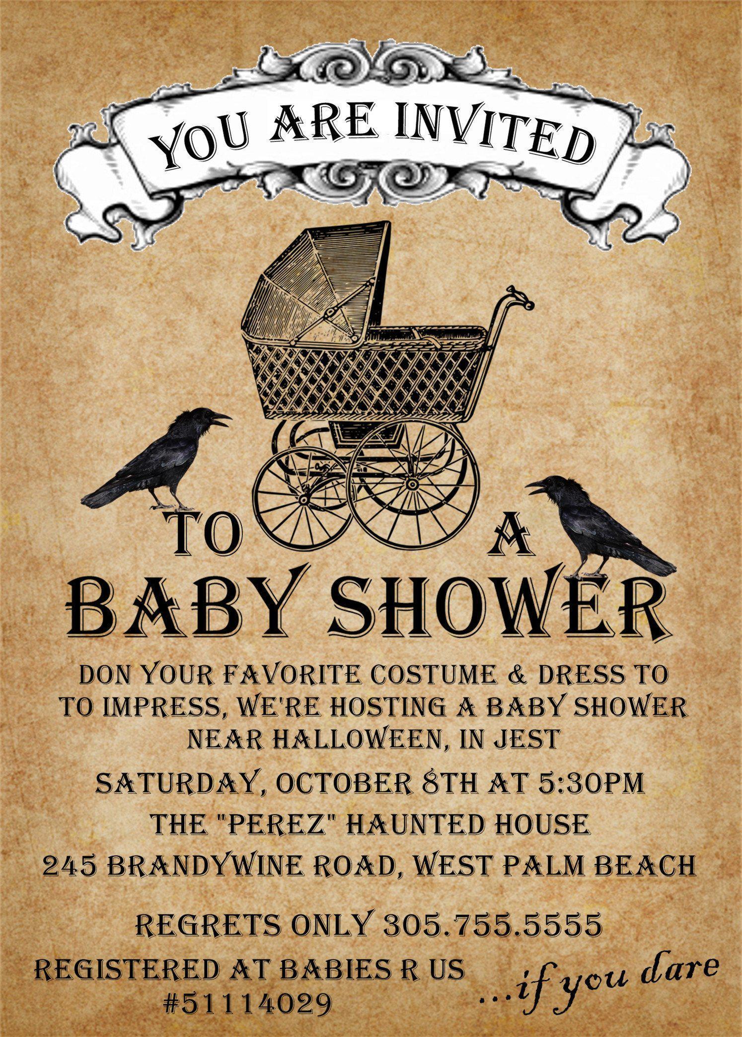 Halloween Baby Shower Invitations