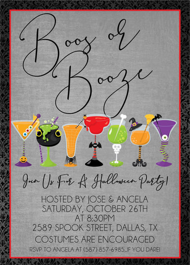 Halloween Cocktail Party Invitations