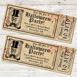 Halloween Party Ticket Invitations