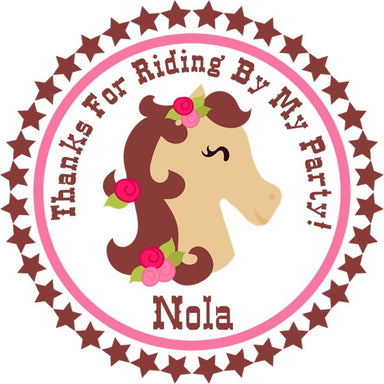 Horse Birthday Party Stickers