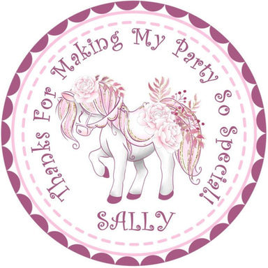 Horse Birthday Party Stickers