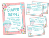 Hot Air Balloon Diaper Raffle Tickets