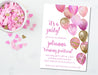 Hot Pink And Gold Balloon Birthday Party Invitations