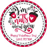 I’m Nuts About You personalized Galentine sticker