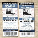 Ice Hockey Birthday Ticket Invitations