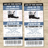 Ice Hockey Birthday Ticket Invitations