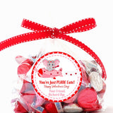 Just plane cute pink airplane themed Valentine sticker