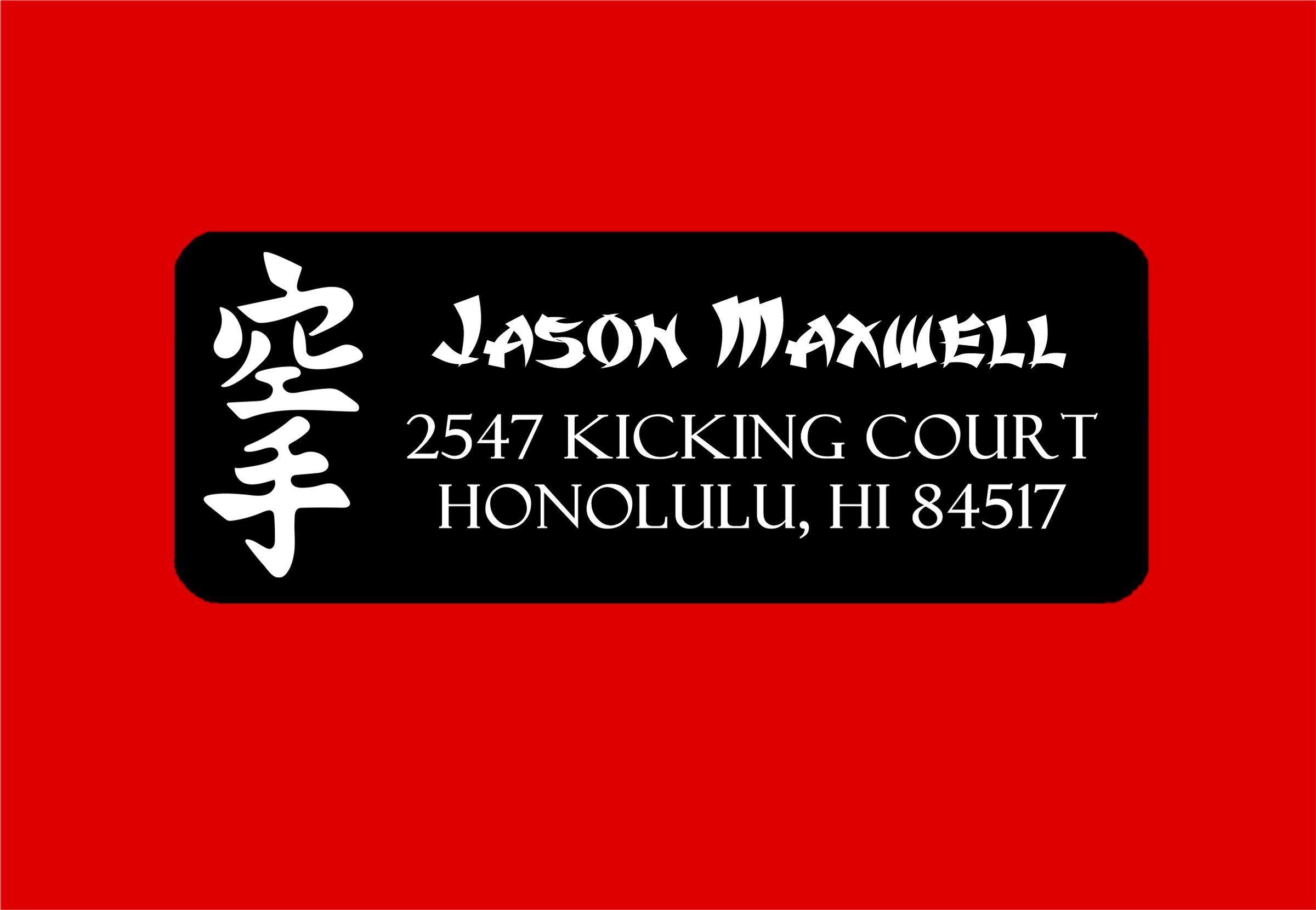 Karate Address Labels