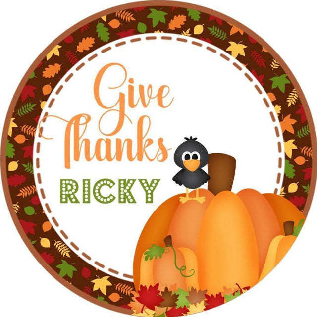 Kids Pumpkin Thanksgiving Stickers