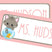 Kitten school supply label featuring blue fish bowl illustration