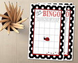 Ladybug Baby Shower Bingo Cards