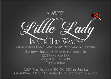 Ladybug Baby Shower Invitations