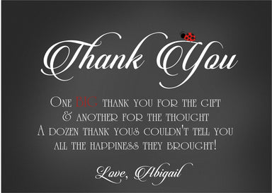 Ladybug Birthday Thank You Cards