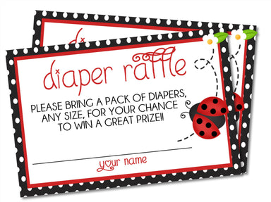 Ladybug Diaper Raffle Tickets