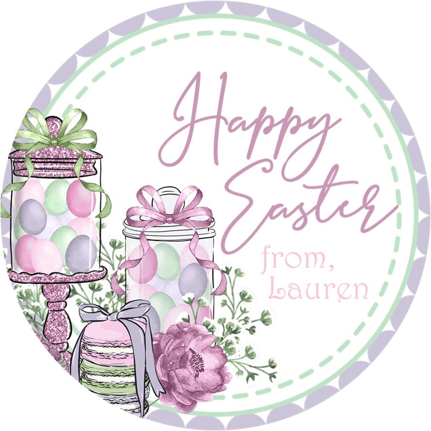 Lavender And Mint Easter Treats Stickers