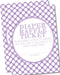 Lavender Polka Dot Diaper Raffle Tickets