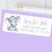 Lavender elephant address labels with watercolor baby elephant
